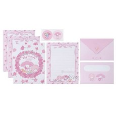 다인1412 산리오 예쁜 편지지 봉투 세트 마이멜로디 귀여운디자인