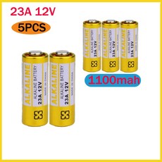 5개 12V 23A 배터리 도어벨 E23A LRV08 GP23A 가정 MN21 리모컨 23GA EL12 세트 A23S 경보 시계 V23GA 시스템용, 23A 12V 5PCS