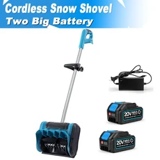 눈치우는기계 전기제설기 제설기 겨울 무선 눈 삽 조정 가능한 손잡이가있는 배터리 송풍기 파티오 데크 진입로 리튬 배터리에 적합, CHINA, 전기 + 전기, 3)two big battery