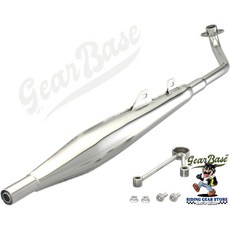 【吉兒基地 Gear Base】KITACO 經典款 全段排氣管 低噪音 CC50 SC50 Super Cub 不鏽鋼, 1個, KITACO全段排氣管