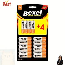 벡셀 알카라인건전지 AA 1.5V 12알 고용량 전력용배터리 자이언트캣