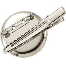 Joeunmall 집게형 브로치핀 원형 코사지핀 뱃지 만들기 재료, 20개, 실버30mm