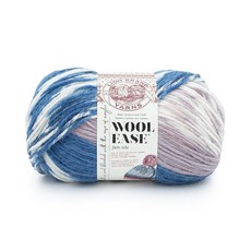 Lion Brand Yarn Wool Ease Fair Isle 뜨개질용 실 엉겅퀴/오키드 1팩, 데님/라일락