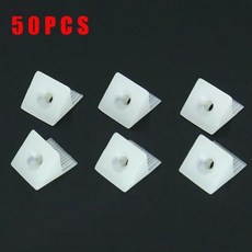 50 개 수리 키트 보강 처짐 가슴 브래킷 서랍 하단 45 도 가구 플라스틱 수선 웨지 50 개 나사, 4) 50pcs, 없음