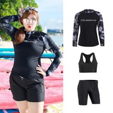 빅사이즈 래쉬가드 수영복 여성용 긴 소매 원피스 하이웨이스트 빈티지 스커트 플러스 사이즈