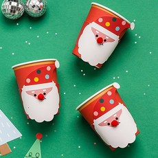 하늘풍선파티 크리스마스 산타 파티컵 9oz 6p