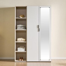 아트박스/인터데코 4자장롱 키큰장 옷장 120cm TP891, 모카그레이옷장세트