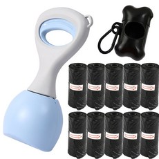 精選優品 撿便器 拾便器 折疊拾便器 拾便袋 剷屎神器 便攜折疊狗狗拾便器外出遛狗不臟手撿便器狗屎夾子家用剷屎, 28CM天空藍（套餐三）, 1個