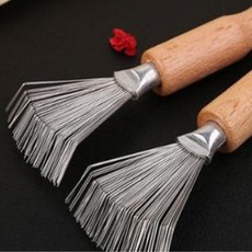 두피가 시원한 골드핀 우드 브러쉬 헤어브러시 두피마사지, 단품