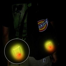 1+1 자전거 사이클 등산 조깅 LED 마그네틱 점멸 반사 안전 반사클립, 불광