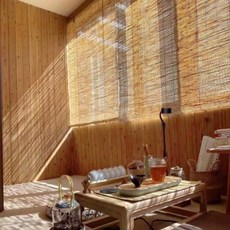 천연 갈대발 대나무 커튼 고급 베란다 창문 테라스 천연발 창문발 블라인드 가리개 1+1