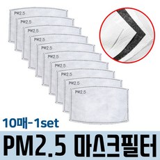 정직한사람들 PM2.5 마스크필터패드 10매세트 오염방지 일회용필터 순면마스크 필터교체형, 1개, 10매입