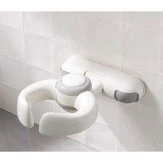 육아필수템 벽걸이 접이식 아기 스탠딩 목욕 거치대, 1. 그레이