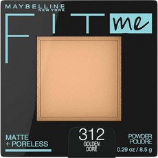 메이블린뉴욕 MayBELL 벨ine FIT 핏 Me MAT 매트te + Poreless 프레스드 페이스 파우더 메이크업 & 세팅 파우더 토피 1개입, 312 GOLDEN