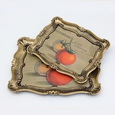 ELMORO復古番茄方形托盤 2件組