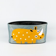 新品促銷 升級加大二用附蓋推車袋 可肩背推車袋 媽咪包 推車包 推車收納袋 收納包 卡通可愛推車袋, 1個, 經典款犀牛