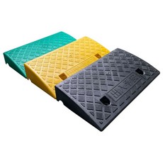 진입 경사로 주차장 고무 경사판 차량 안전 발판 경계 기능성 도구 블랙49x13x3나사미포함, 고성능고가치플라스틱소재자동차사용불가