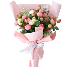 MORIANN 人造花Jana玫瑰高級花束, 粉色, 1入