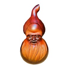 黑檀木雕壽星福祿葫蘆, 黑檀整木精雕