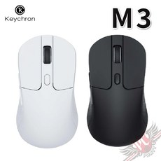 Keychron M3 無線三模電競滑鼠 2.4G/藍牙/有線 79克 26000 DPI, 黑色 MSKCM3A1BK, 詳見包裝, 詳見包裝