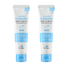 팜파파 키즈 불소 치약 스텝1 무향, 2개, 70g