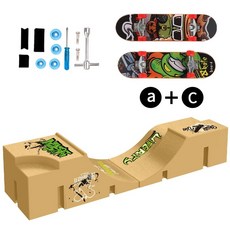 핑거보드 경기장 훈련장 파크 스케이트 필드 동호회, 1개, 우드옐로우 A+C 스케이트보드2개포함