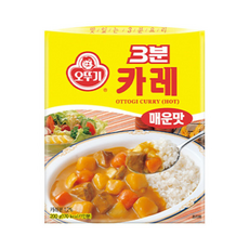 오뚜기 3분 카레 매운맛, 12개, 200g