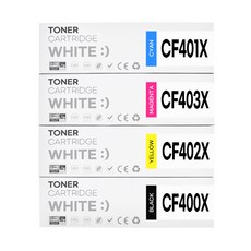 201A 201X 호환 토너 CF400A 대용량 MFP M277N M277DW M274N M252N M252DW, 1개, CF400X 4색 세트