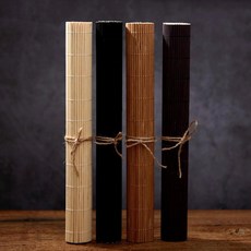 차 도예 사진 촬영용 슬랫 플레이스매트 대나무 테이블 매트 배경, 1개, 기본