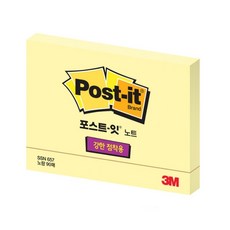 3M 포스트잇 슈퍼스티키 657 SSN 노랑 점착식 메모지 102 76 90매, 1개, 1매, 혼합색상