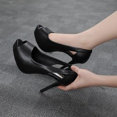 패션워킹 여자 여름하이힐 가보시 토오픈힐 통굽샌들