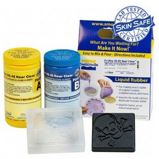 Smooth-On Ecoflex 00-45 Near Clear (0.9kg)-저경도 투명 부가형 실리콘(경도 00-45A), 1개, 900ml