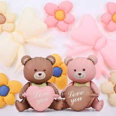 곰돌이은박풍선(러브하트), 핑크