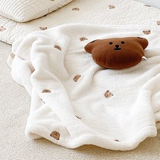 Ma lolotte 超細纖維刺繡嬰兒毛毯, Dokkom(Ivory)