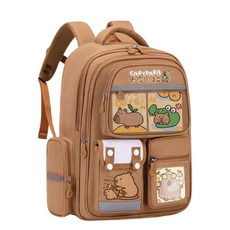 卡皮巴拉學生書包 兒童後背包 兒童書包 水豚君書包 大容量 國小書包 護減負護脊書包 書包 雙肩包