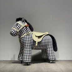 말띠 이동식 동물 의자 편안한 거실 장난감, 하운드투스, 1개
