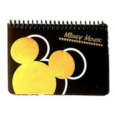 Disney 디즈니 미키 마우스 블랙 나선형 사인 북 - 골드 (빅헤드) 202865 6223078005