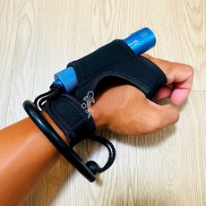 潛鯨 手套 (漁獵 潛水 魚叉 夜潛 手電筒) 防滑耐磨 氯丁橡膠, 手電筒固定套, 1個
