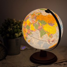 SkyGlobe地球儀，清晰世界地圖，穩固底座，輕巧設計，提升空間質感, 藍色