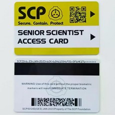 SCP scp 재단 키 만능 카드 1 2 3 4 5 등급, SENIOR SCIENTIST
