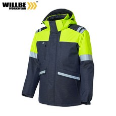 윌비 네온 패딩점퍼 작업복 작업복점퍼 회사단체복 PR711