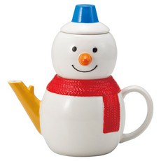 썬아트 재미있는 식기 티포원 세트 스노우맨, 화이트, 1개
