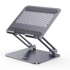 UGREEN 유그린 높이각도조절 태블릿 거치대 흔들림방지 고급 알루미늄 태블릿 거치대 탁상용 쿨링홀 탁상용 스탠드, 1개, Grey, LP339