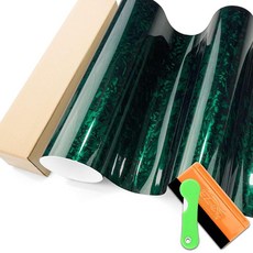 3 m x 1.5 (1 피트 5 피트) 24K 다진 단조 탄소 섬유 질감 광택 미드나잇 그린 비닐 랩 자동차 스티커 데칼 필름 시트 기포 방지 공기 방출 기술 도구 세트 포함, 3 m x 1.5 (1 피트 5 피트) 24K 다진 단