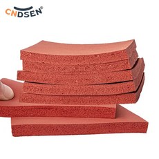 빨간색 실리콘 패드 슈퍼 스폰지 방지 보드 매트 기계 네이팅 패드 부드러운 고온 프레스, 1Pc, 100x100x1mm
