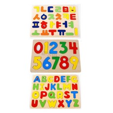 나무 숫자퍼즐 한글 영어퍼즐 아기퍼즐 4세퍼즐, 숫자퍼즐판