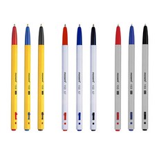 모나미 153 스틱 유성펜 0.7mm, 적색, 12개입