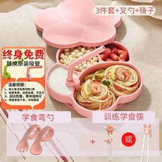 dudu baby 兒童餐盤 分格吸盤式嬰兒學習餐具, 抹茶綠  貓爪餐盤單色     1件   單餐盤, 1個