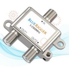 BlueRigger 모니터 분배기 2웨이 동축 케이블 RG6 미니 딥렉서 ZB