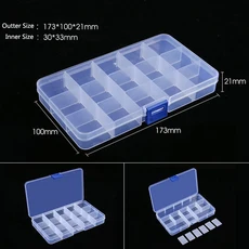 1PC 6 그리드 플라스틱 상자 도구 보석 및 낚시 장비 이동식 저장 데스크탑, 03 15 lattice